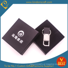 Corrente chave personalizada de alta qualidade do couro do metal da publicidade da China